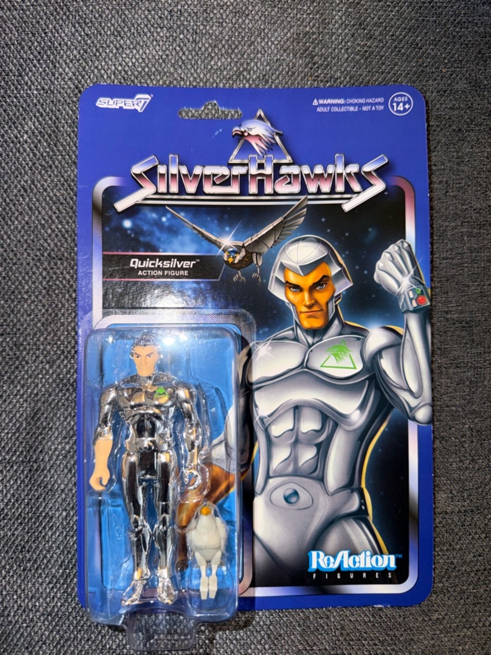 Super7 SilverHawks Quicksilver ReAction Action Figure 3.75” New